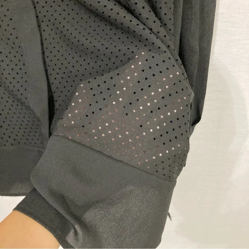 New Calvin Klein‎ Black Polka Dot Round Neck Long Sleeve Business Casual Top 3X - Picture 5 of 12